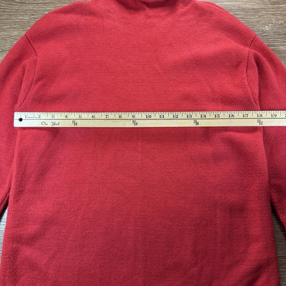 Moth Anthropologie Women's Red Mock Neck Knit Sweater XS Hi Low Hem Fall Style - Picture 5 of 8